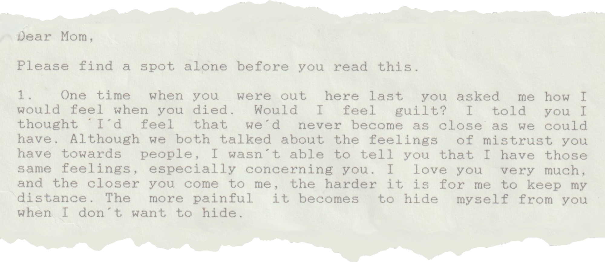 Andrea letter opening